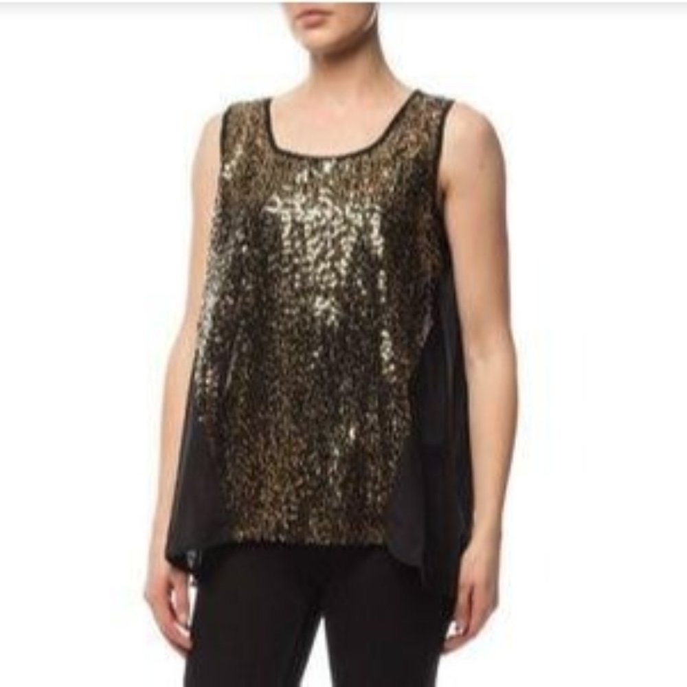 Jack BB Dakota Sequin Tank Top Sz Lg